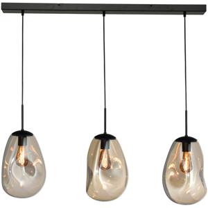 Masterlight Glazen hanglamp Lava 3x goud glas Ø 22,5cm 2761-05-100-3-02-60