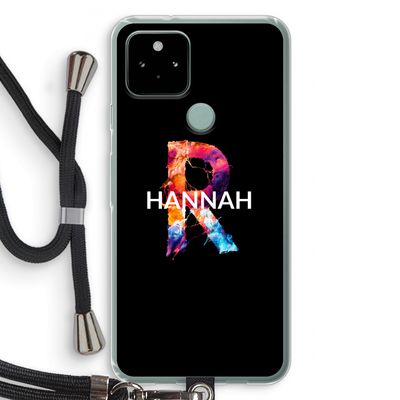 Abstract Spectrum: Pixel 5 Transparant Hoesje met koord