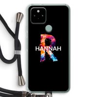 Abstract Spectrum: Pixel 5 Transparant Hoesje met koord