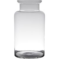 Transparante luxe grote melkbus vaas/vazen van glas 45 x 25 cm   -