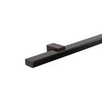 Rechthoekige trapleuning gun metal 40x20 mm - per meter