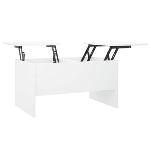 The Living Store Salontafel - Moderne - Tafel - 80x50x42.5 cm - Wit