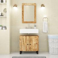 Wastafelkast 62x33x58 cm massief mangohout en bewerkt hout Wastafelkast 62x33x58 cm massief mangohout en bewerkt hout