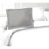 LOVELY HOME Set van 2 kussenslopen 100% katoen 50x70 cm - Lichtgrijs