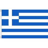 Mega vlag van Griekenland - 150 x 240 cm - polyester - met ophangringen