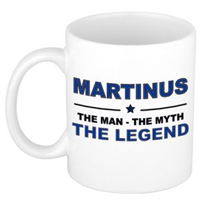 Naam cadeau mok/ beker Martinus The man, The myth the legend 300 ml   -