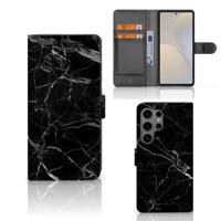Samsung Galaxy S25 Ultra | Bookcase | Marmer Zwart - Origineel Cadeau Vader