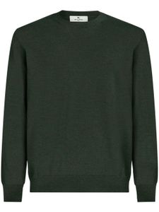 ETRO pull en laine vierge à logo Pegaso brodé - Vert