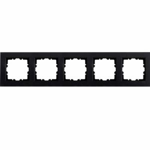 Kopp HK07 Pure afdekraam 5 voudig mat zwart verticaal of horizontaal HK07 Pure 402950000