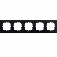 Kopp HK07 Pure afdekraam 5 voudig mat zwart verticaal of horizontaal HK07 Pure 402950000