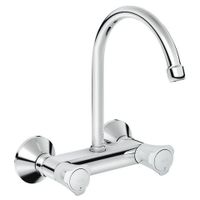 Grohe Costa L wandkeukenkraan met bovenuitloop en rosetten chroom - thumbnail