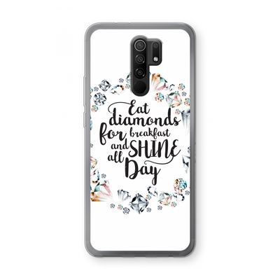 Diamonds: Xiaomi Redmi 9 Transparant Hoesje