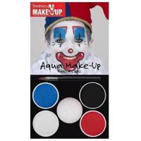 Schmink set horror clown 5 kleuren - Clown schminken - Halloween/themafeest make-up