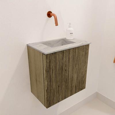 Toiletmeubel Mondiaz Joya Dlux | 40 cm | Meubelkleur Dusk | Faye wastafel Glace Wasbak Midden | Zonder kraangat(en)