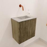 Toiletmeubel Mondiaz Joya Dlux | 40 cm | Meubelkleur Dusk | Faye wastafel Glace Wasbak Midden | Zonder kraangat(en)