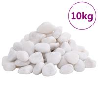 VidaXL Kiezelstenen gepolijst 2-5 cm 10 kg wit
