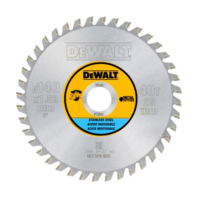 DeWalt Accessoires Cirkelzaagblad Inox/RVS 140x20x40T - DT1918-QZ