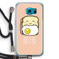 Sleep All Day: Samsung Galaxy S6 Transparant Hoesje met koord