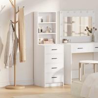 Highboard met lade Wit 40 x 41 x 135 cm Bewerkt hout