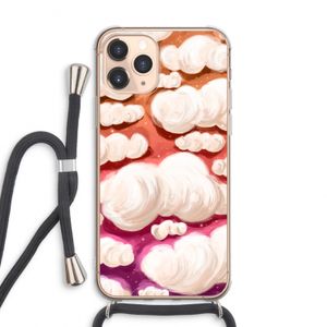 Katoen Wolken: iPhone 11 Pro Max Transparant Hoesje met koord