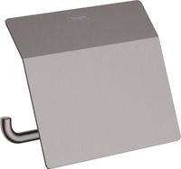 Hansgrohe AddStoris toiletrolhouder met klep 15,3x11,6x8,6cm brushed black chroom