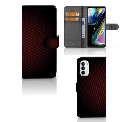 Motorola Moto G52 | Moto G82 | Telefoon Hoesje | Geruit Rood | Portemonnee hoesje