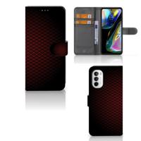 Motorola Moto G52 | Moto G82 | Telefoon Hoesje | Geruit Rood | Portemonnee hoesje