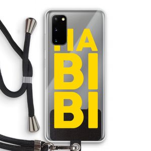 Habibi Blue: Samsung Galaxy S20 Transparant Hoesje met koord