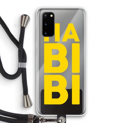 Habibi Blue: Samsung Galaxy S20 Transparant Hoesje met koord