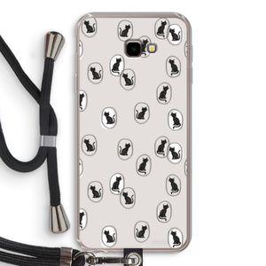 Miauw: Samsung Galaxy J4 Plus Transparant Hoesje met koord