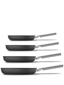 Smeg lot de quatre casseroles anti-adhérentes - Noir