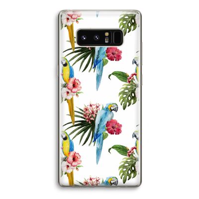 Kleurrijke papegaaien: Samsung Galaxy Note 8 Transparant Hoesje