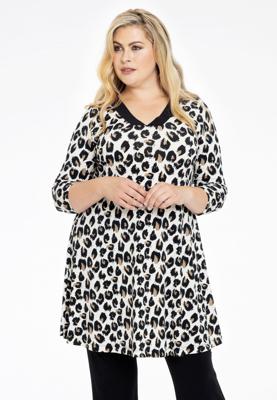 Yoek Tuniek wide bottom FELINE | Bruin | Maat 54/56