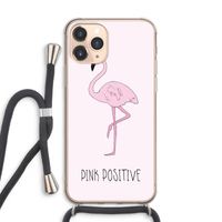 Pink positive: iPhone 11 Pro Max Transparant Hoesje met koord