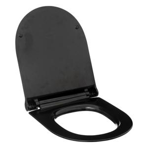 5Five Toiletbril Brilliant - zwart - kunststof - universeel model - soft close systeem
