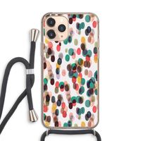 Tropical Dots: iPhone 11 Pro Transparant Hoesje met koord Tropical Dots: iPhone 11 Pro Transparant Hoesje met koord