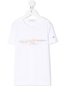 Calvin Klein Kids t-shirt en coton à logo imprimé - Blanc