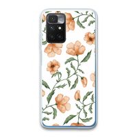 Peachy flowers: Xiaomi Redmi 10 Transparant Hoesje Peachy flowers: Xiaomi Redmi 10 Transparant Hoesje