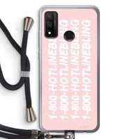 Hotline bling pink: Huawei P Smart (2020) Transparant Hoesje met koord