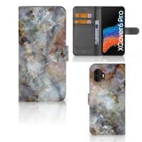 Samsung Galaxy Xcover 6 Pro | Bookcase | Marmer Grijs | Portemonnee hoesje