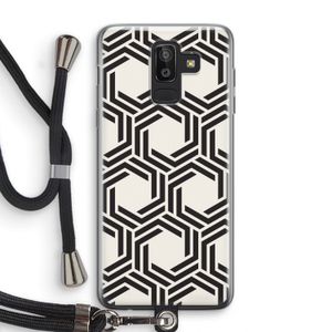 Geometrisch patroon: Samsung Galaxy J8 (2018) Transparant Hoesje met koord