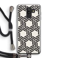Geometrisch patroon: Samsung Galaxy J8 (2018) Transparant Hoesje met koord
