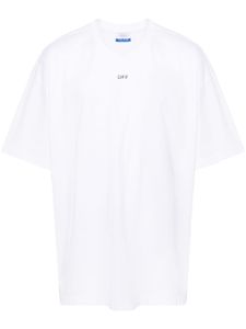 Off-White logo-stamp cotton T-shirt - Blanc