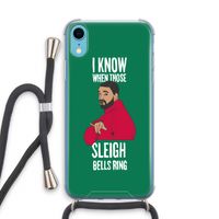 Sleigh Bells Ring: iPhone XR Transparant Hoesje met koord