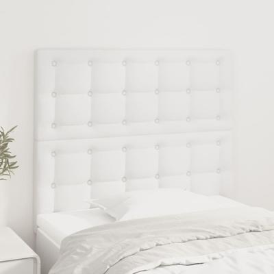Hoofdborden 2 st 80x5x78/88 cm kunstleer wit