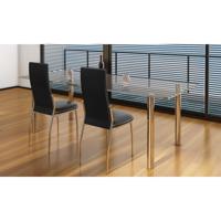 Eetkamerstoelen 2 st kunstleer zwart