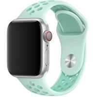 Apple Watch Dubbel Sport Band - Groenblauw Tint Tropische Twist - 44, 45, 46 & 49mm - ML