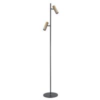 Highlight VloerlampTrend 2-lichts zwart met koper brons - V4732.32