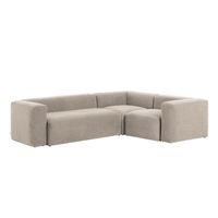 Kave Home 3-zits Hoekbank 'Blok' kleur Beige
