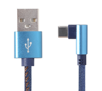 USB-C kabel Denim Blue Jeans 1 meter